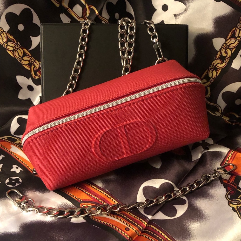 Authentic DIOR Redesigned/Restyled Crossbody-Mini Handbag *coral/red beauty case